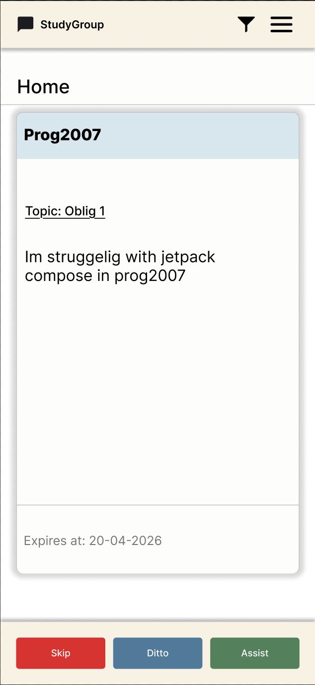 StudyGroup application